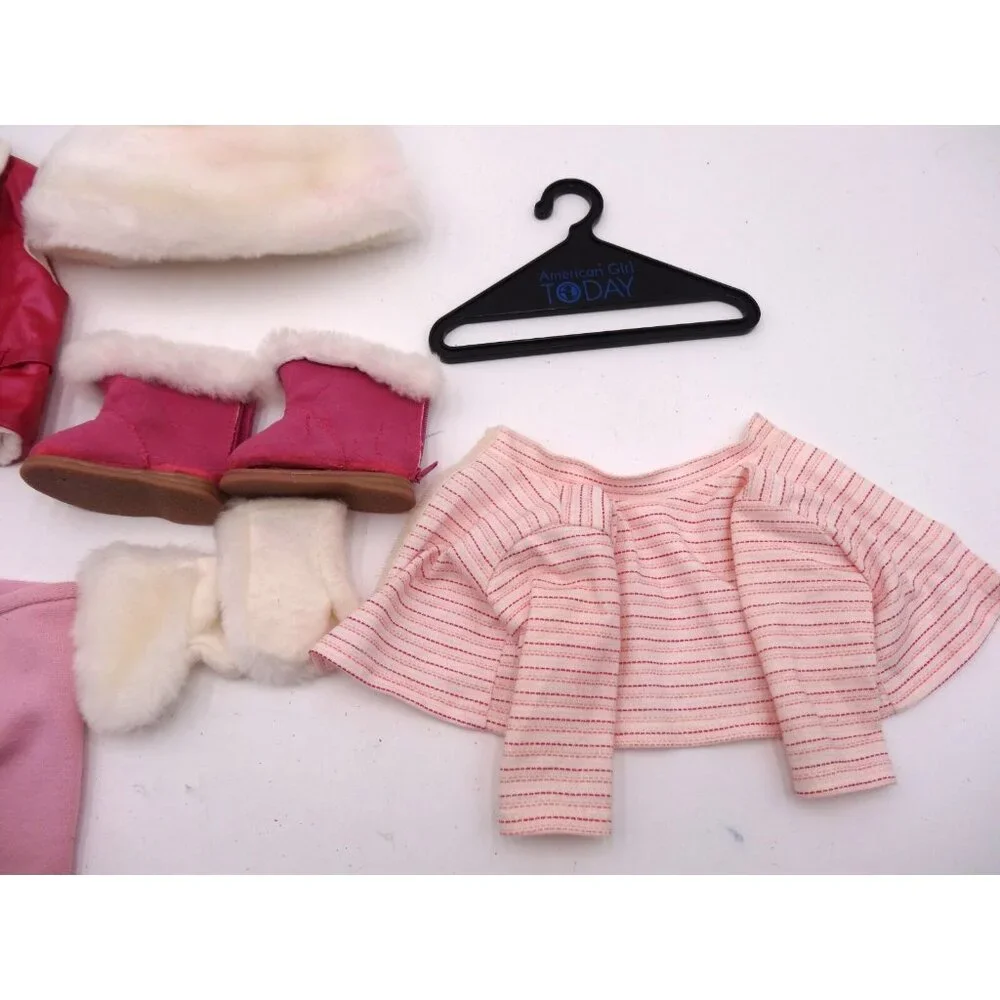American Girl Pink Winter Snow Ski Trip Outfit 2002 JLY Just Like You and Hanger